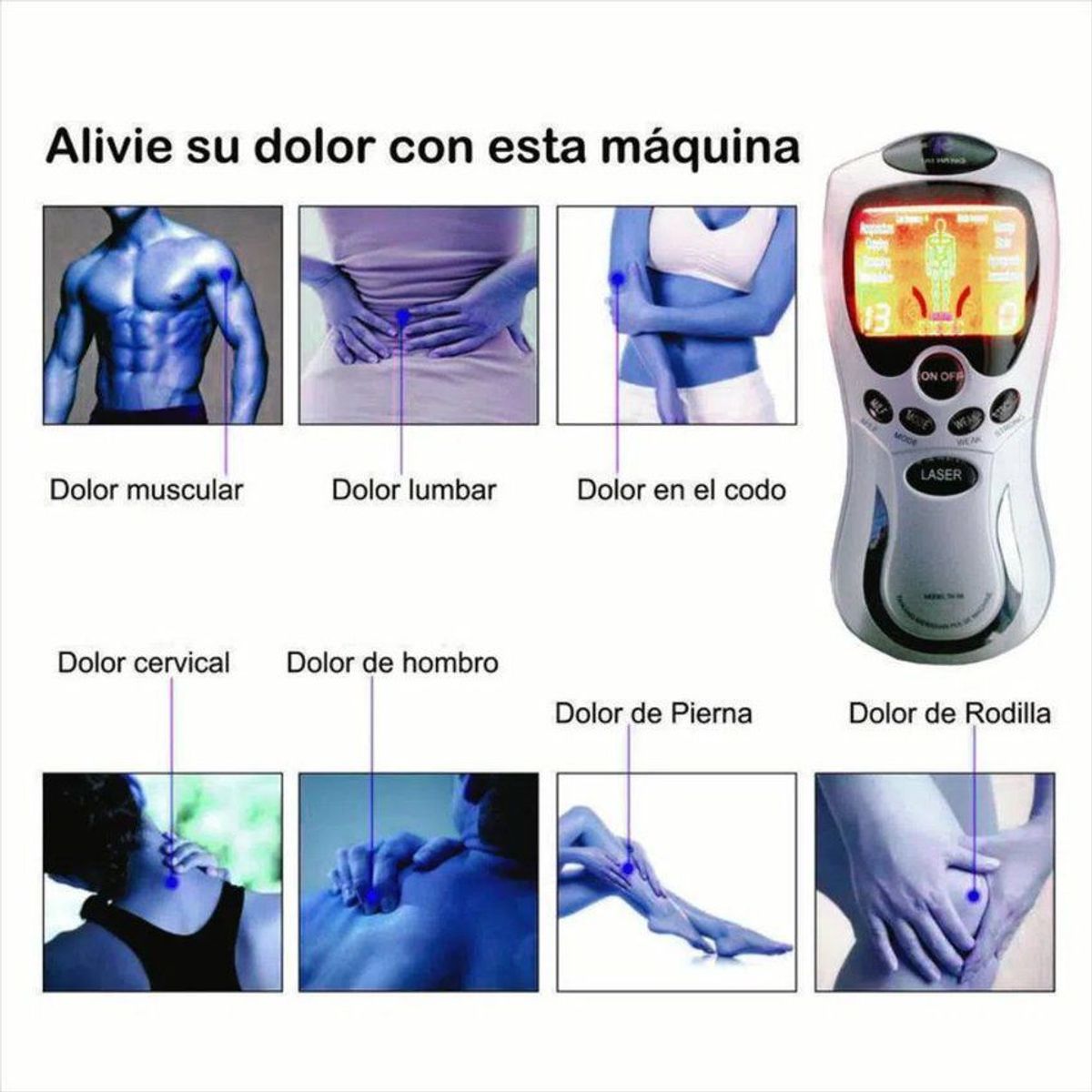TAI KANG - Gimnasia portátil pasiva  electrodos tai kang incluye laser
