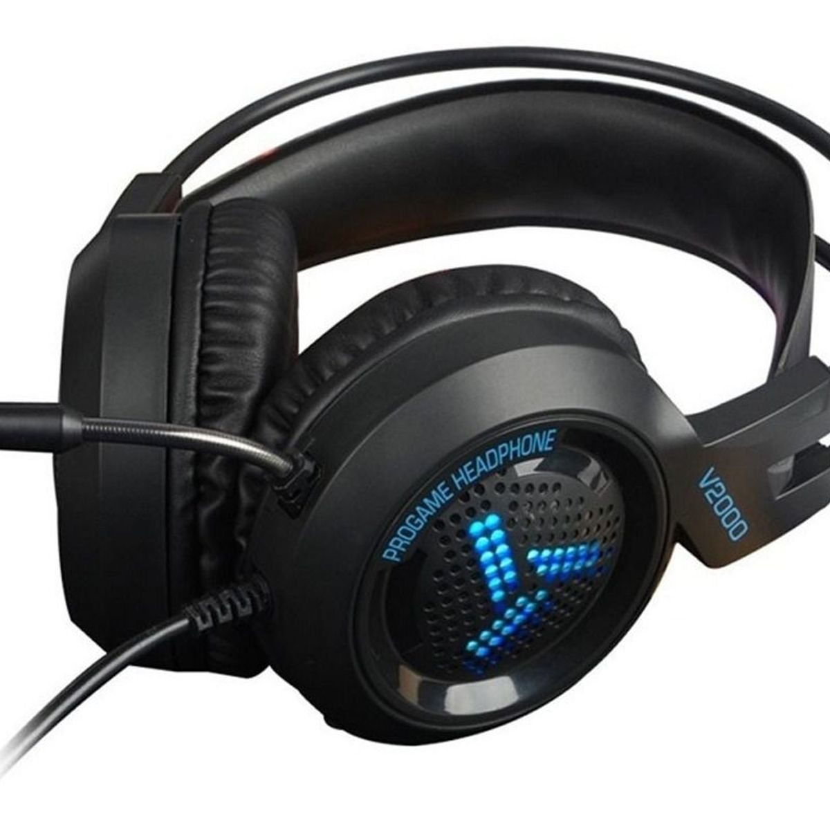 GENERICO - Diadema gamer V2000 rgb súper bajos.