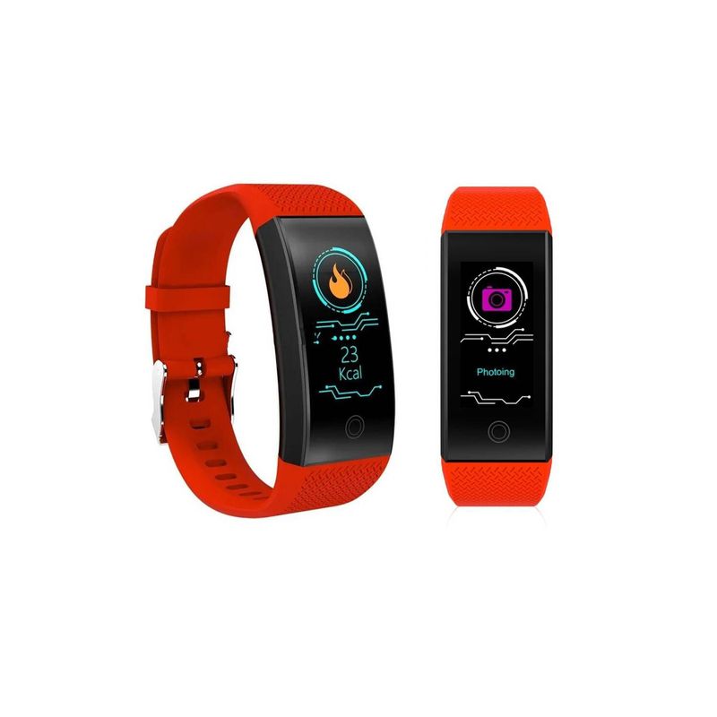 GENERICO - Smart watch bracelet qw18 rojo