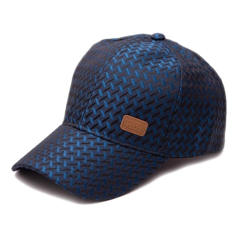 VELBROS - Gorra Cachucha Hombre Golf Beisbol Deportiva New Cap Metalic - Azul oscuro