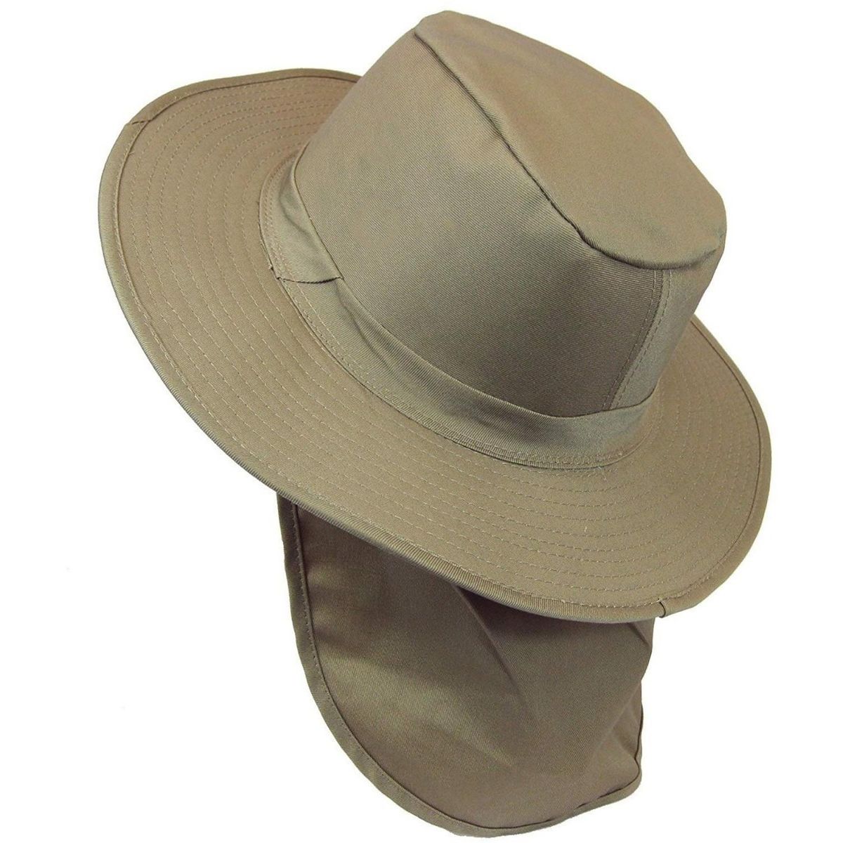 VELBROS - Sombrero Pescador Pesquero Safari Cuello Solapa Deporte - Beige