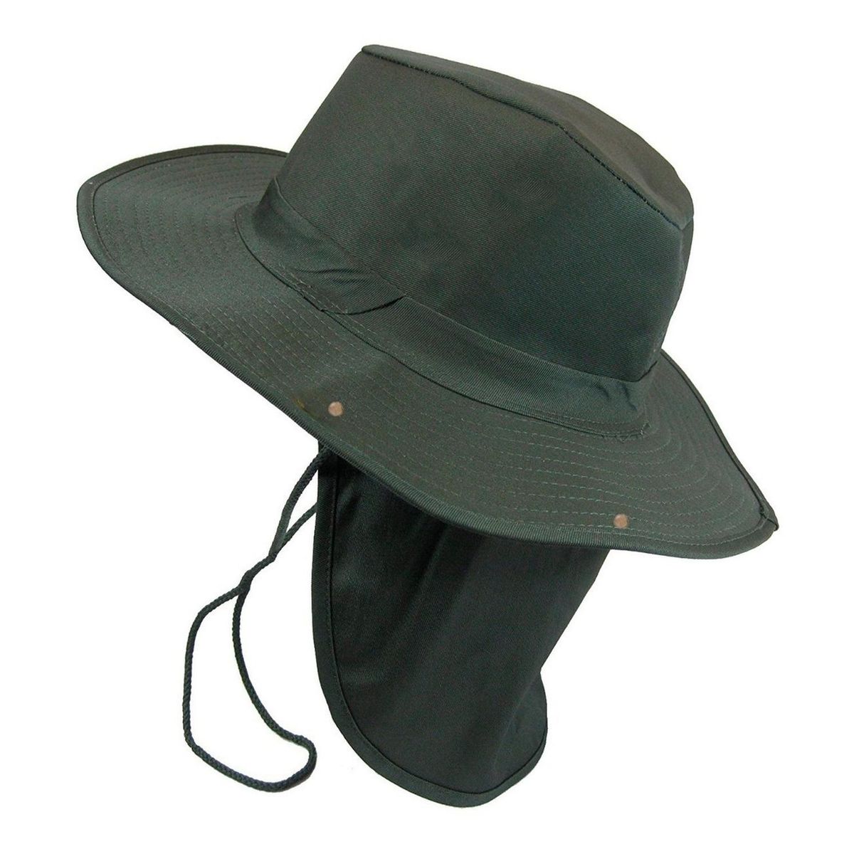 VELBROS - Sombrero Pescador Pesquero Safari Cuello Solapa Deporte - Verde