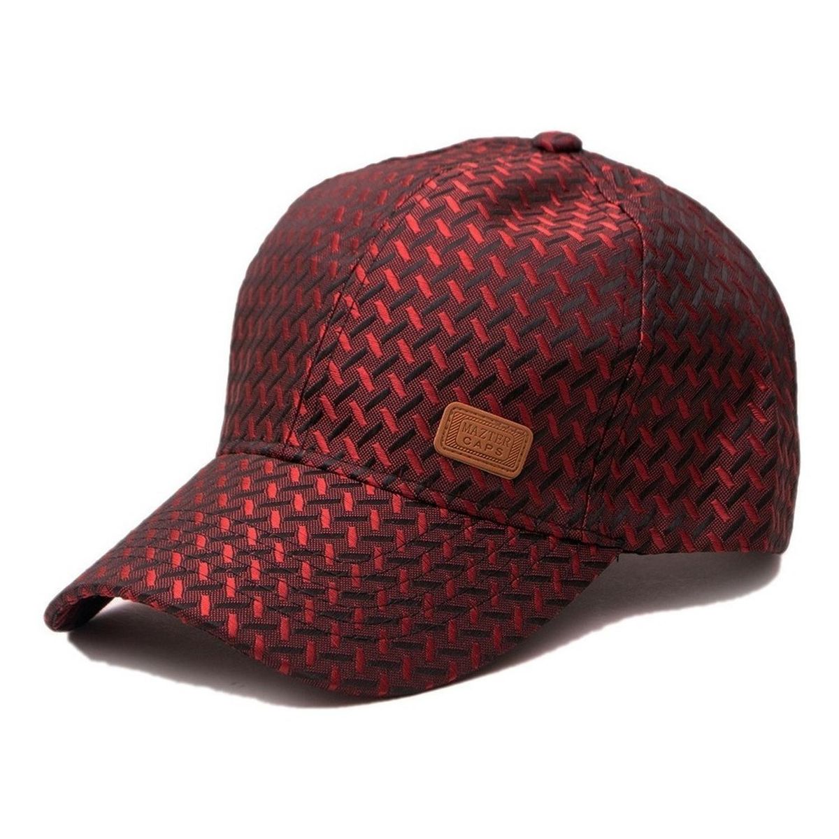VELBROS - Gorra Cachucha Hombre Golf Beisbol Deportiva New Cap Metalic - Rojo