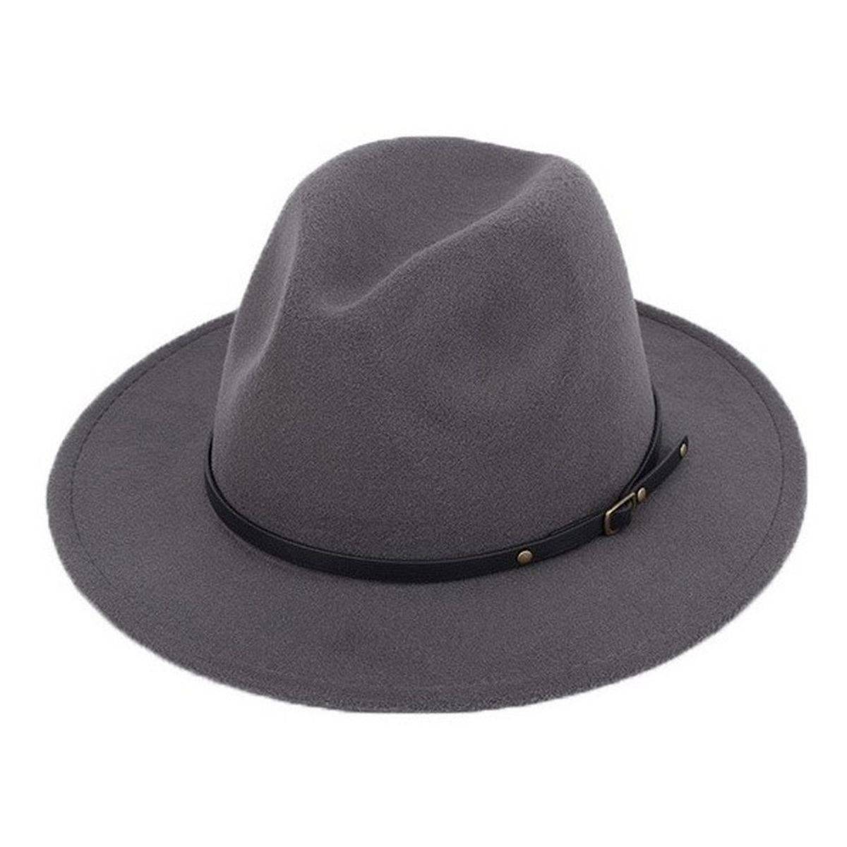 VELBROS - Sombrero Fedora Hombre Mujer Gardel Sol Elegante Fiesta - Gris oscuro