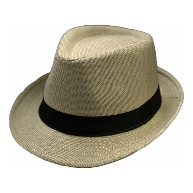 VELBROS - Sombrero Fedora Gardel Hombre Mujer Playa Protege Sol Gorro - Caqui
