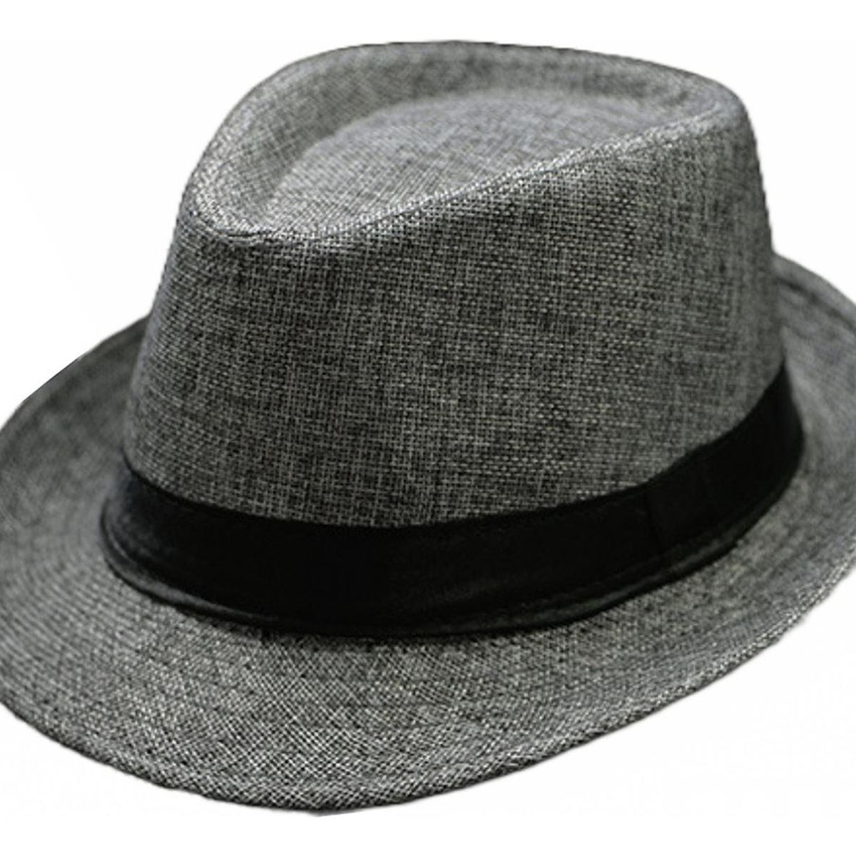 VELBROS - Sombrero Fedora Gardel Hombre Mujer Playa Protege Sol Gorro - Gris oscuro