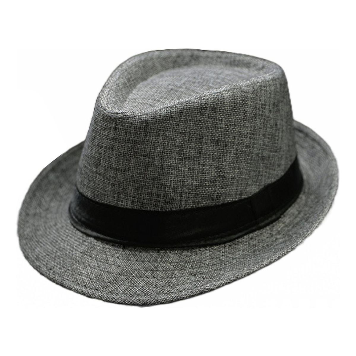 VELBROS - Sombrero Fedora Gardel Hombre Mujer Playa Protege Sol Gorro - Gris oscuro