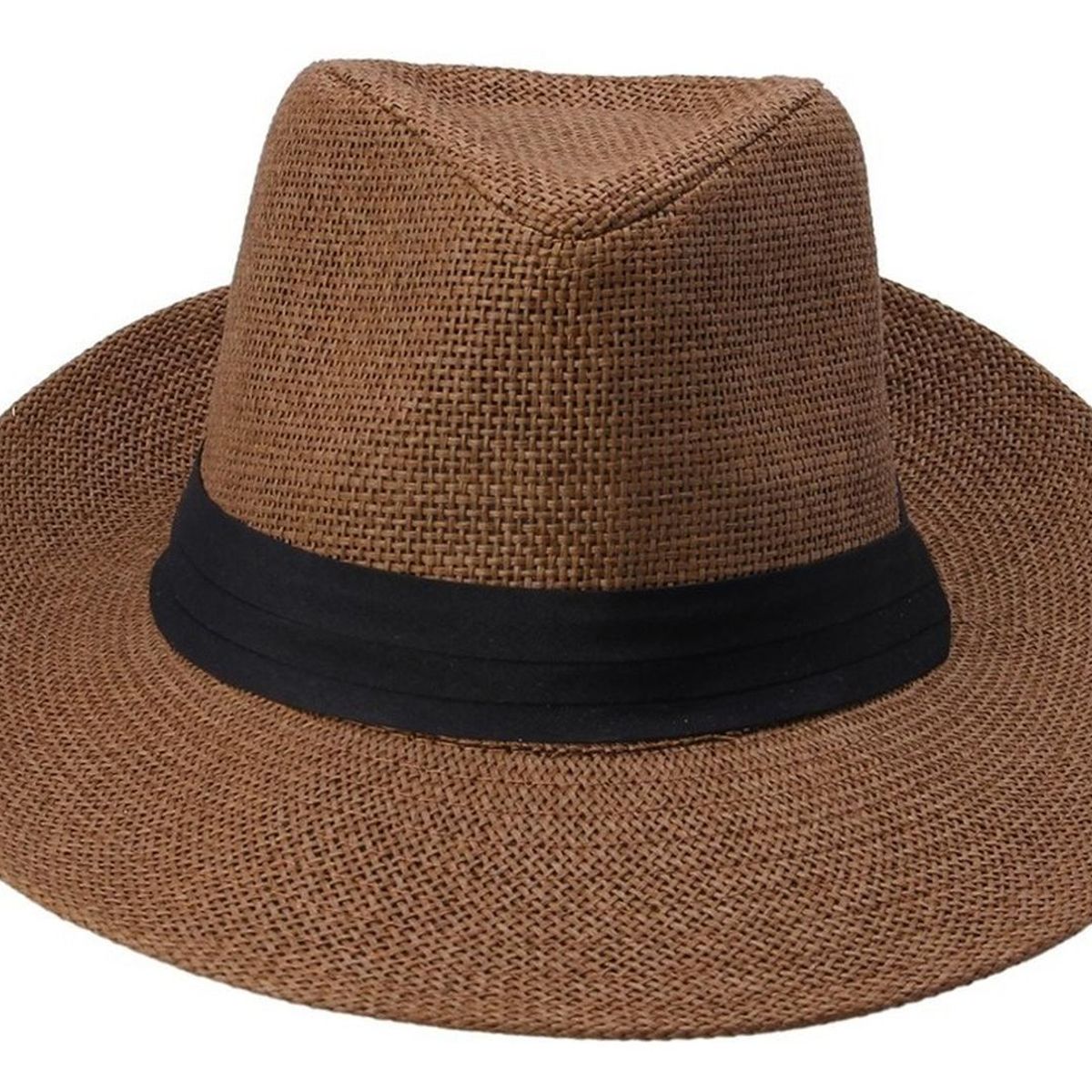 VELBROS - Sombrero Fedora Hombre Mujer Playa Gorro Gardel Sol Elegante - Cafe