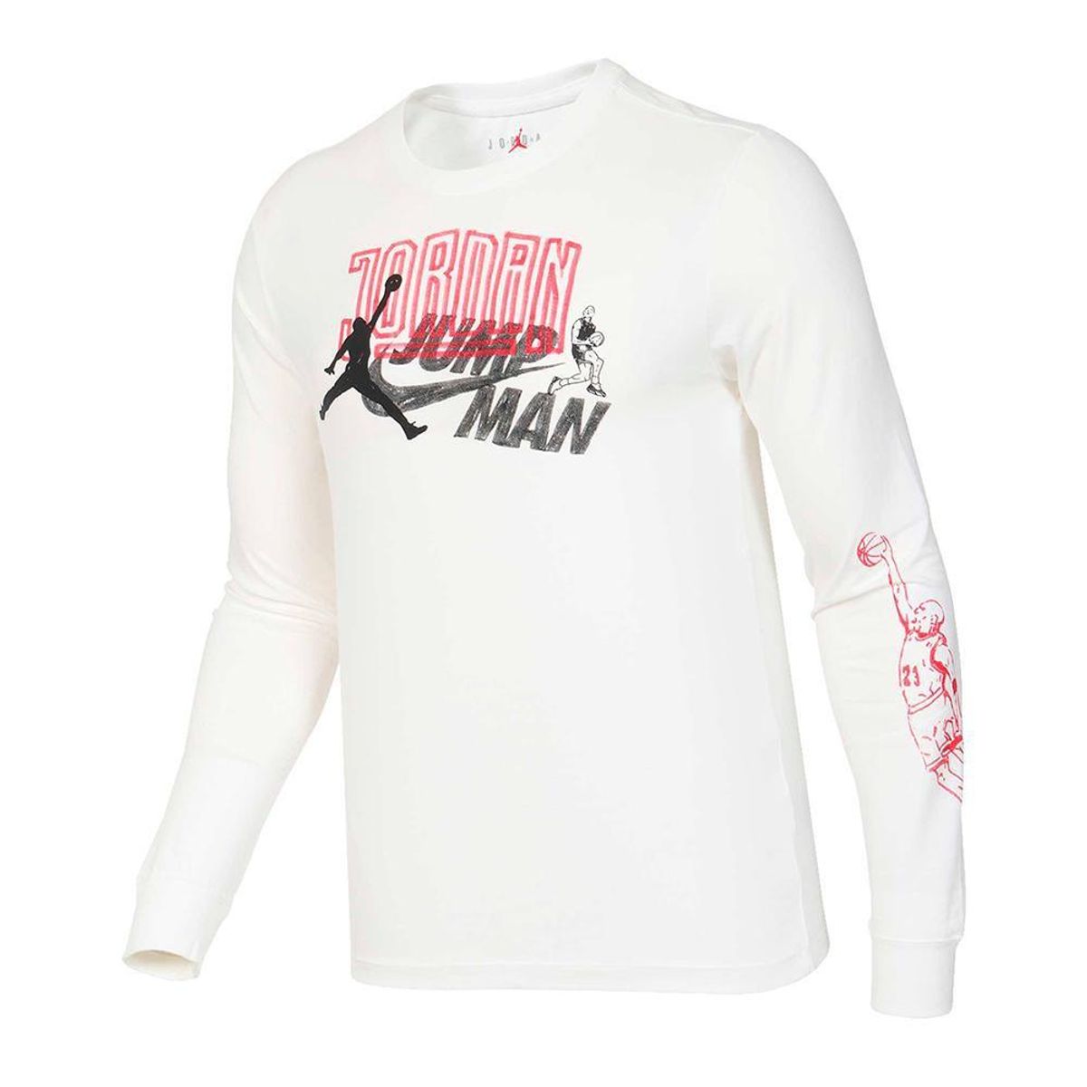 NIKE - Camiseta Manga Larga Nike Jordan Brand-Blanco