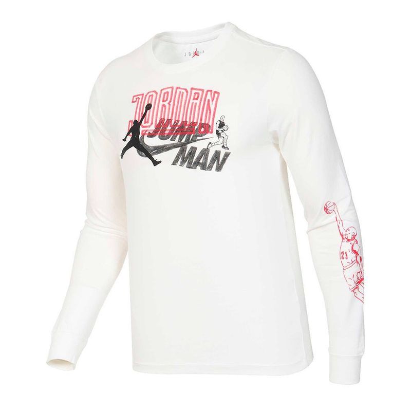 NIKE - Camiseta Manga Larga Nike Jordan Brand-Blanco