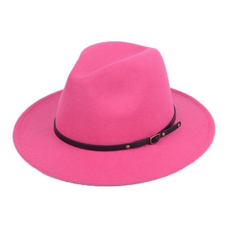 VELBROS - Sombrero Fedora Hombre Mujer Gardel Sol Uv Elegante Fiesta - Fucsia