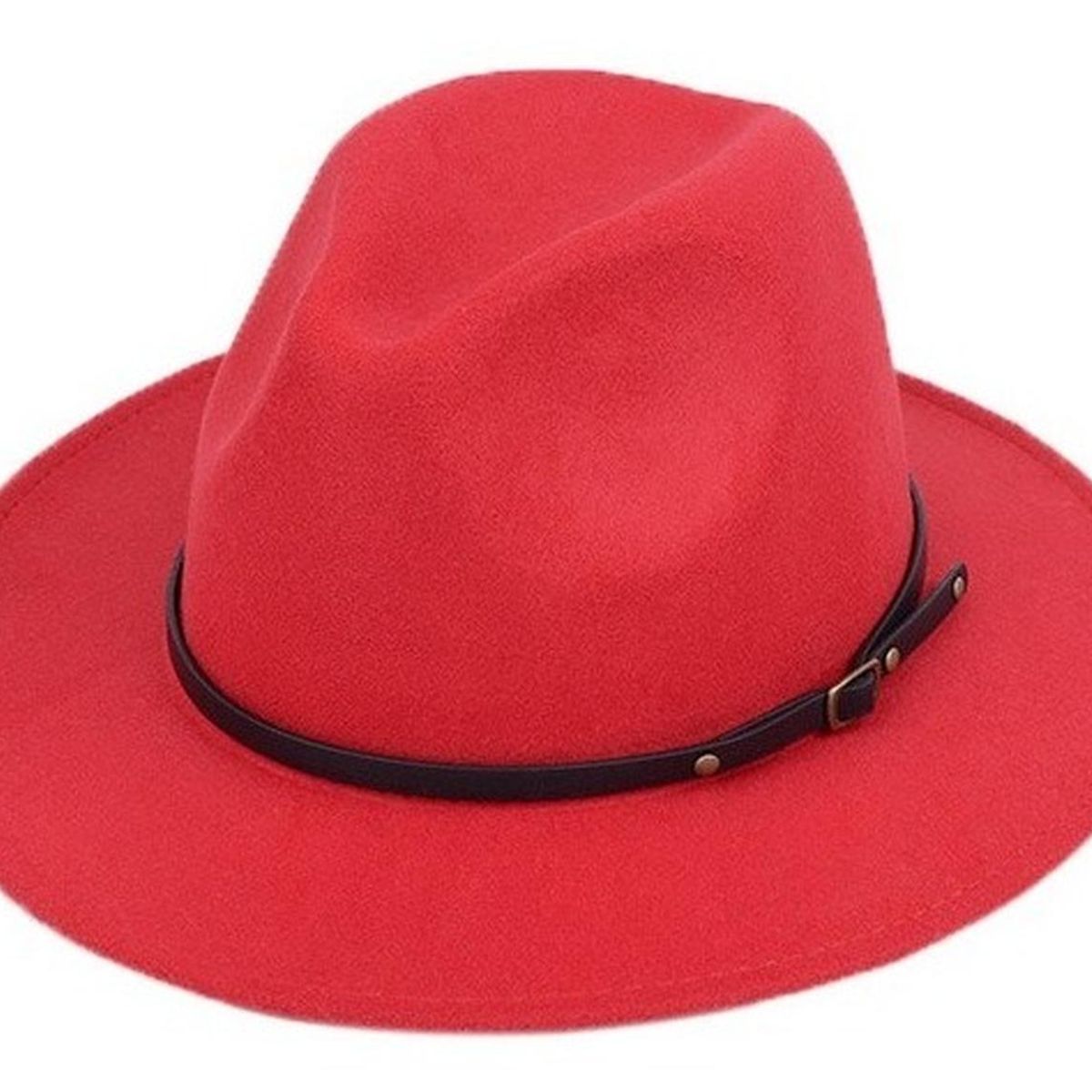 VELBROS - Sombrero Fedora Hombre Mujer Gardel Sol Uv Elegante Fiesta - Rojo
