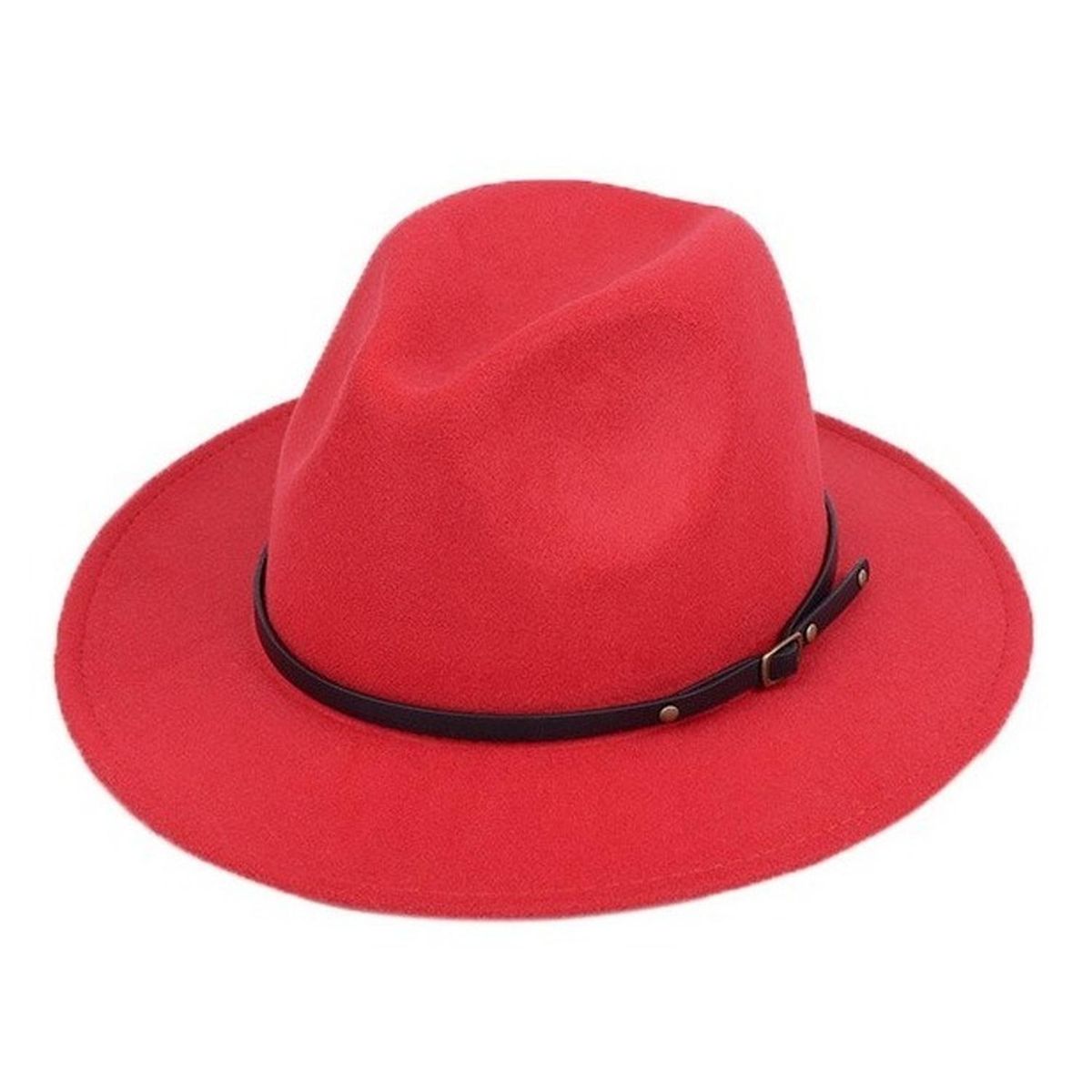 VELBROS - Sombrero Fedora Hombre Mujer Gardel Sol Uv Elegante Fiesta - Rojo