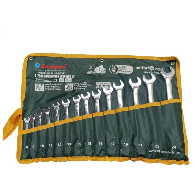 EASTMAN - Juego de llaves mixtas 14 piezas de la 8-24mm marca eastman