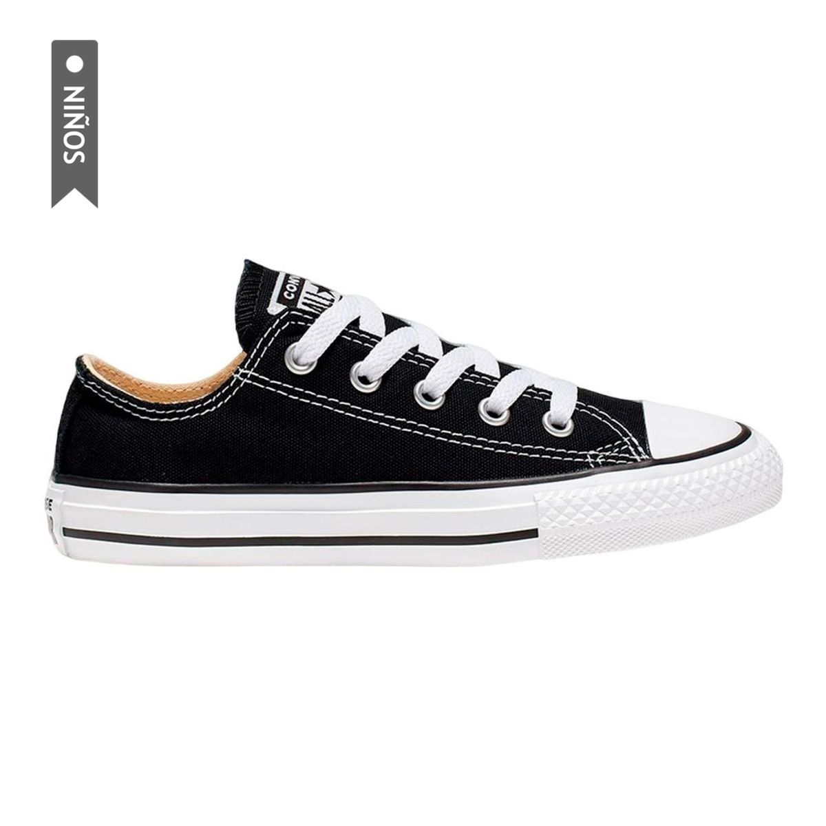 CONVERSE - Tenis Converse Chuck Taylor All Star Para Niños-Negro