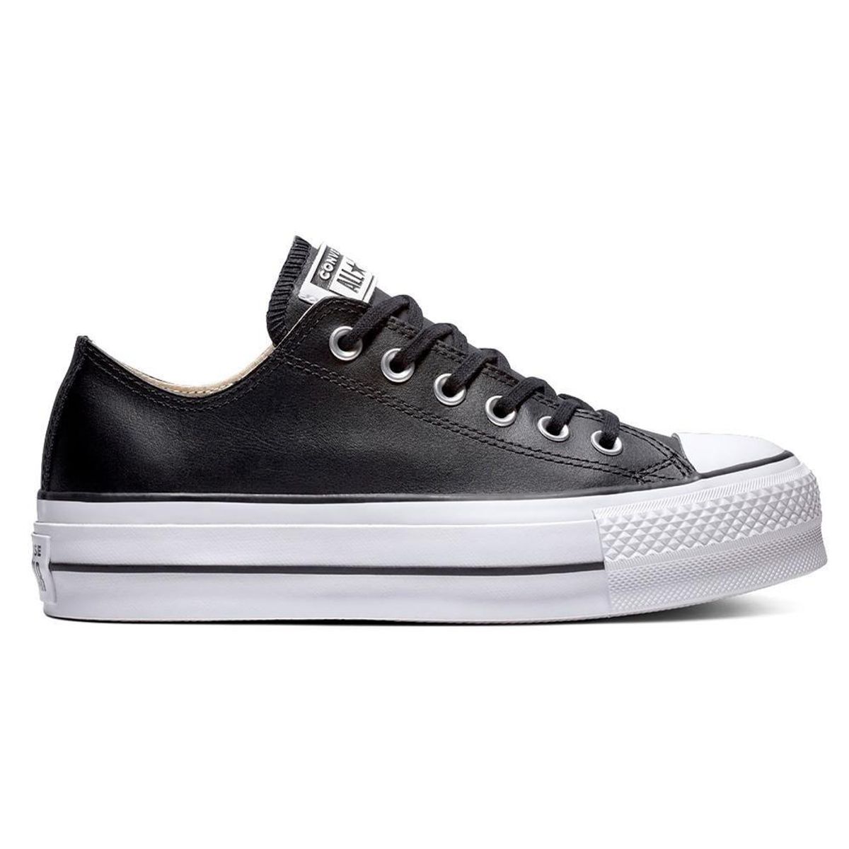 CONVERSE - Tenis Converse Chuck Taylor All Star LiftClean Leather Mujer-Negro