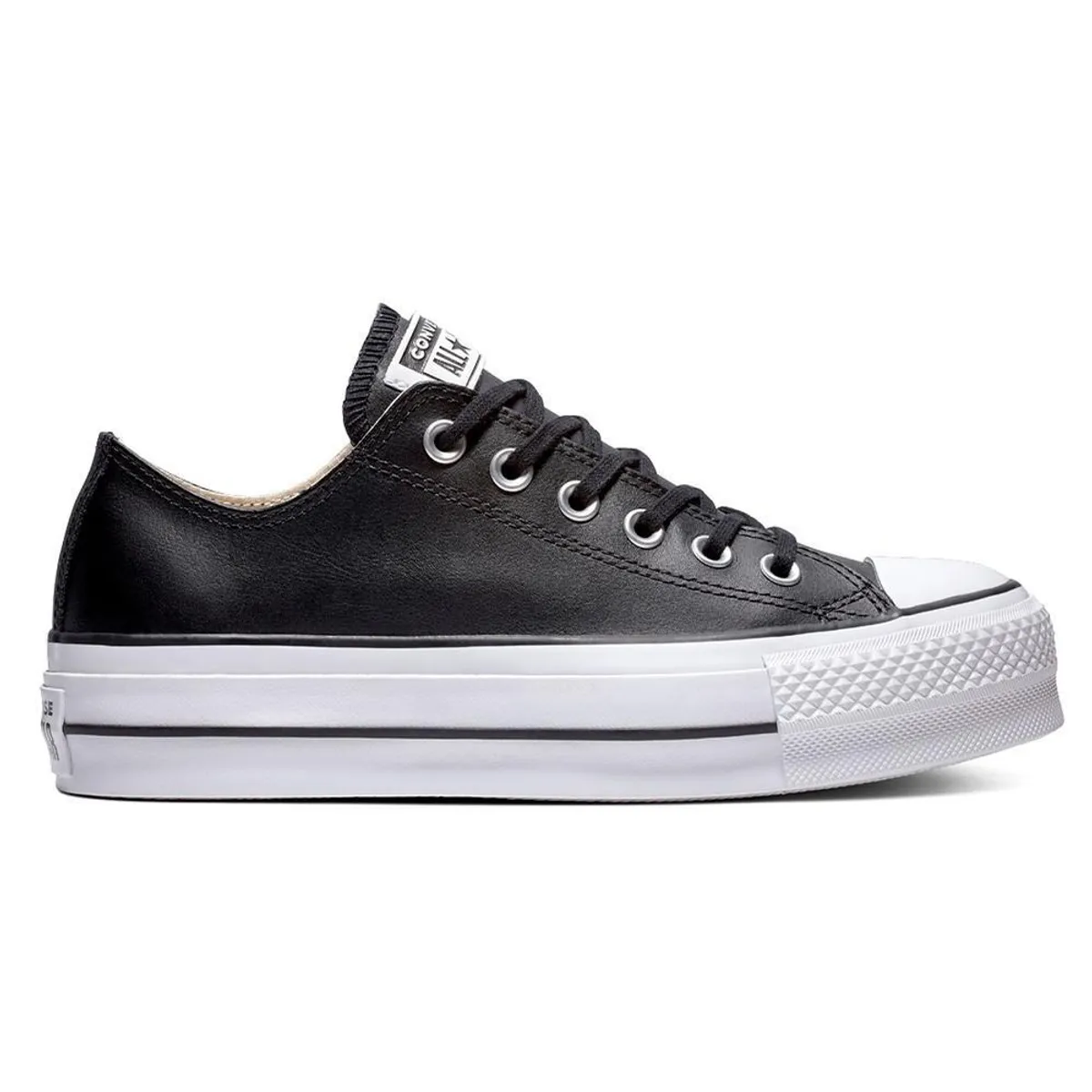 CONVERSE - Tenis Converse Chuck Taylor All Star LiftClean Leather Mujer-Negro