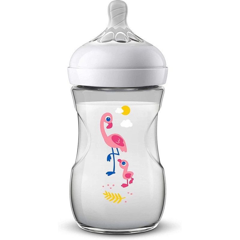PHILIPS - Tetero biberon natural anticólico avent 9 Oz flamencos