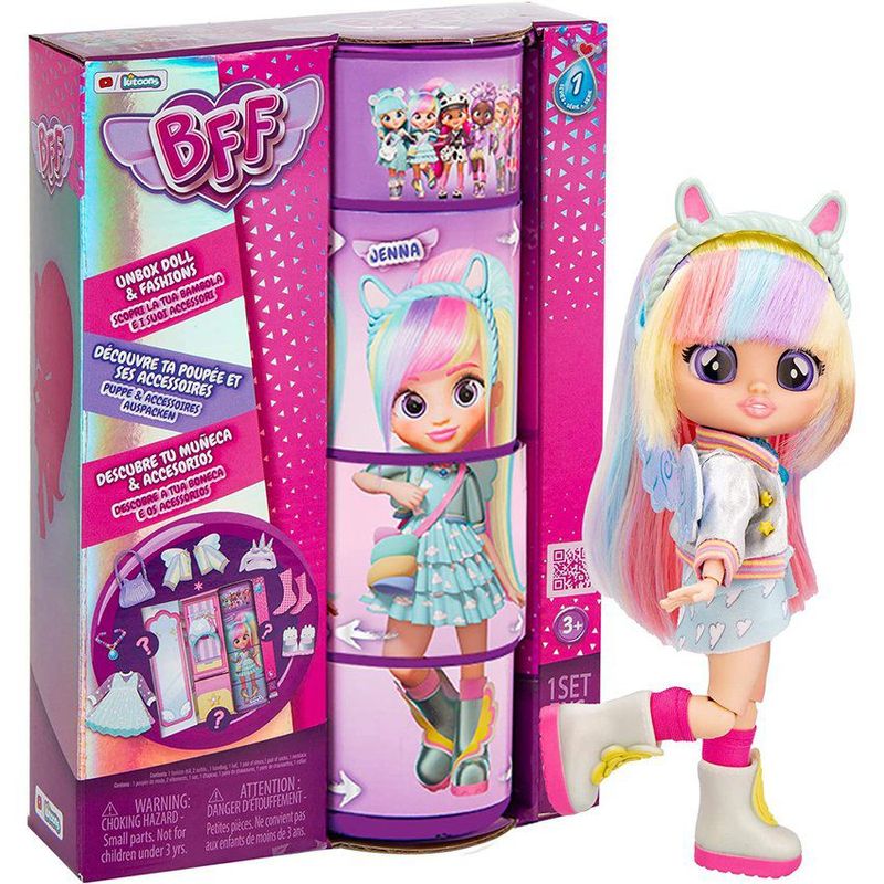 CRY BABIES - Muñeca bff by cry babies jenna 7.8 pulgadas