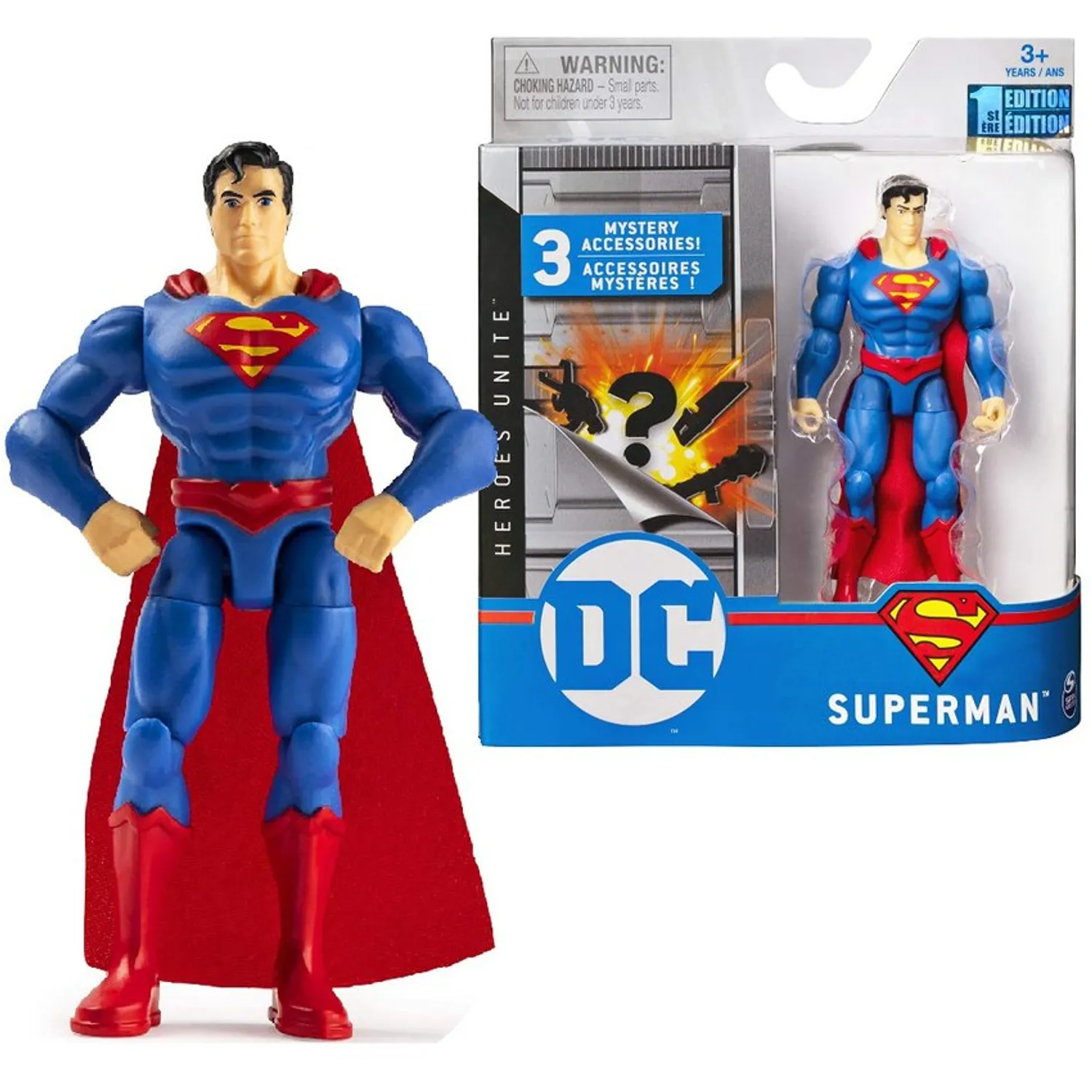 Funko Pop! Heroes: DC Comics - Superman | Goodies Officiels Superheroes - Figurine Vinyle à Collectionner - Idée Cadeau Anniversaire pour Fans et Collectionneurs