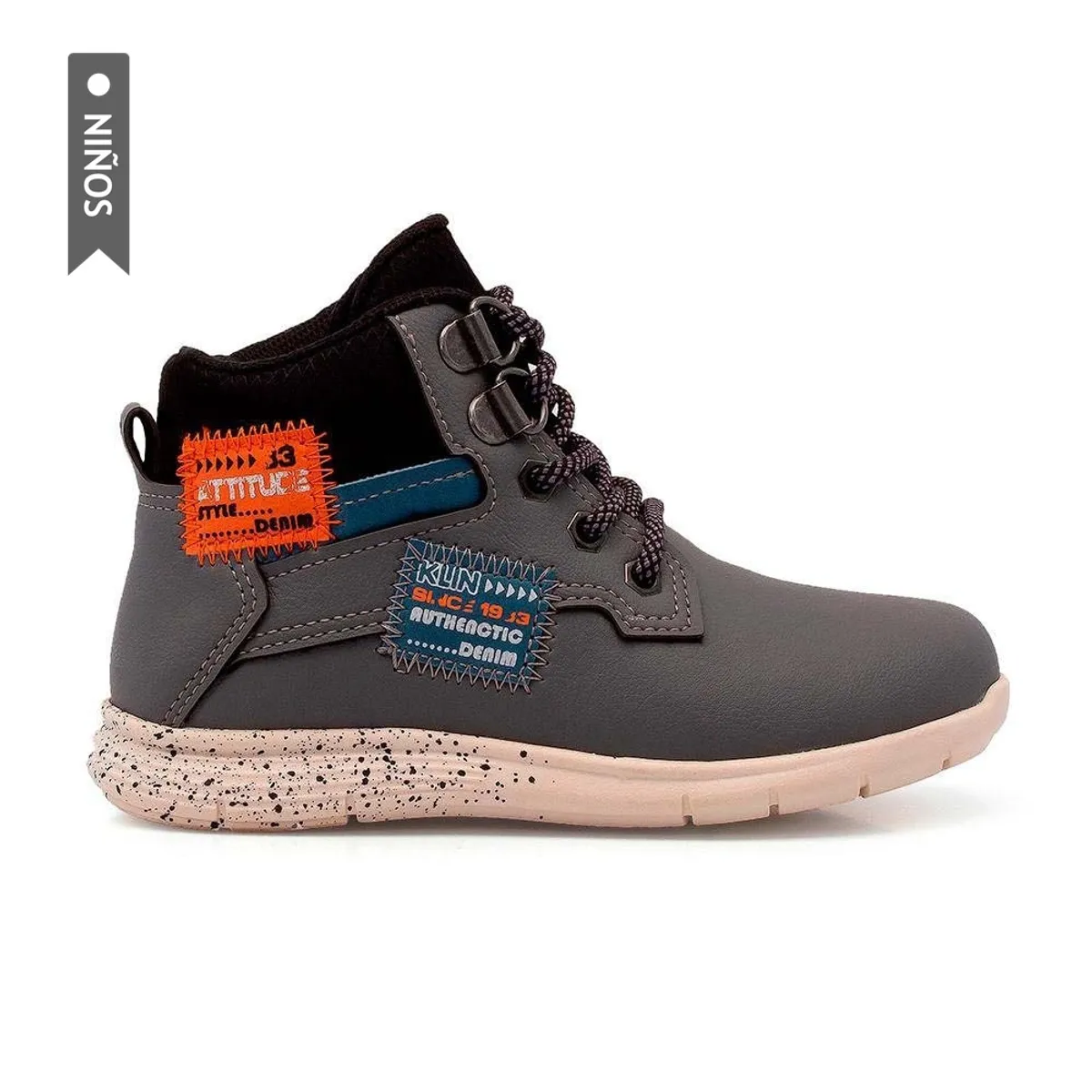 KLIN - Botas Klin Outfit 210018000 Para Niños-Gris Claro