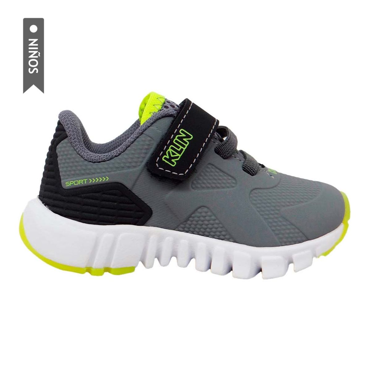 KLIN - Tenis Klin Jump 244025000 Para Niños-Gris Claro