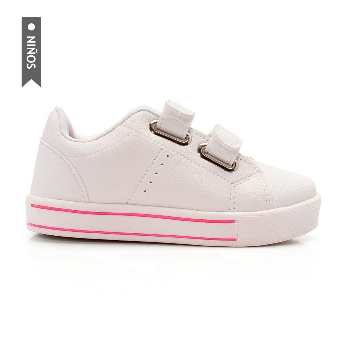 KLIN - Tenis Klin Easy Mood Mix Para Niños-Blanco/Rosa