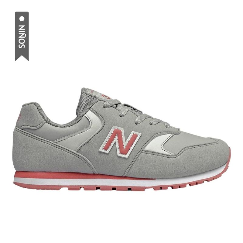 NEW BALANCE - Tenis New Balance 393 Para Niños-Gris Claro