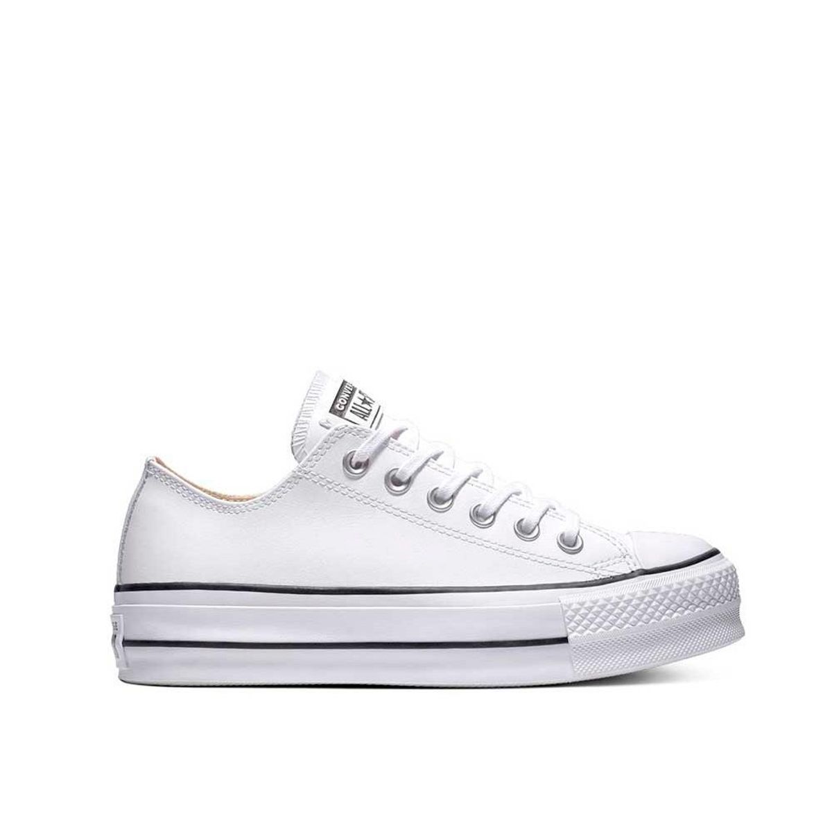 CONVERSE - Tenis Converse Chuck Taylor AllStar LiftClean Cuero Mujer-Blanco