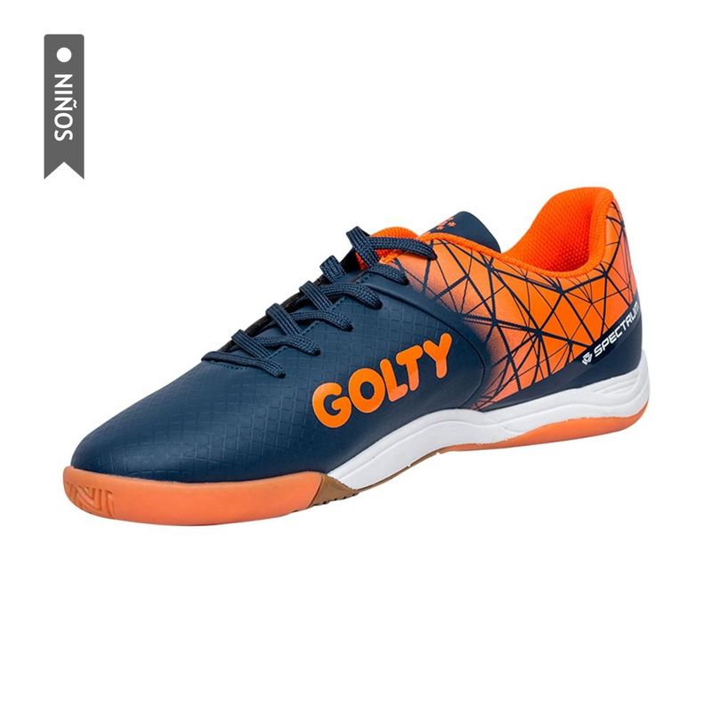 GOLTY - Zapatilla Golty Pro Spectrum Indoor Niño-Azul/Naranja