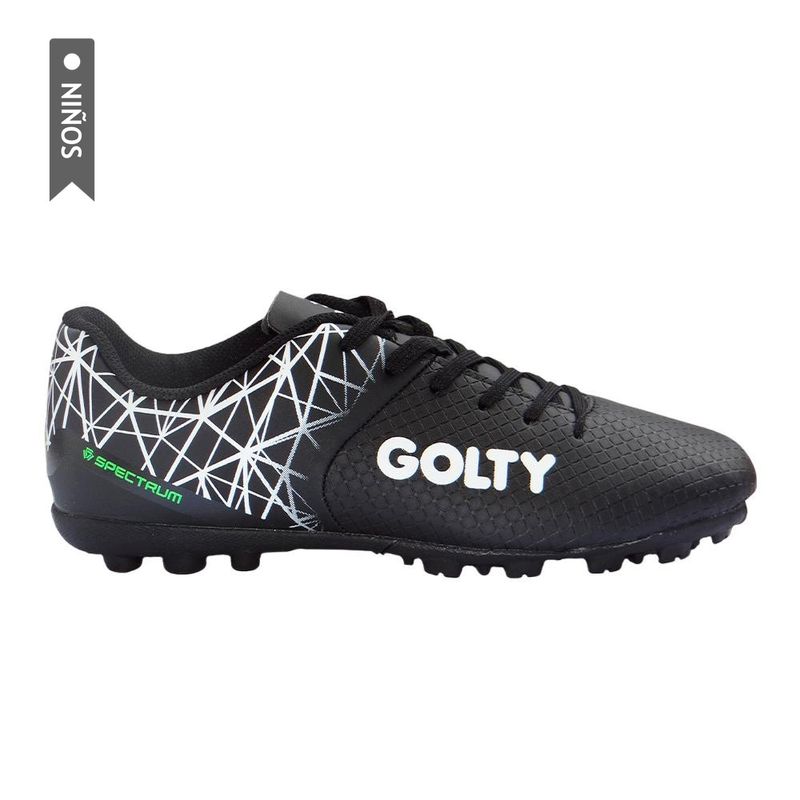 GOLTY - Zapatillas Golty Spectrum Turf Formacion Niño-Negro/Blanco