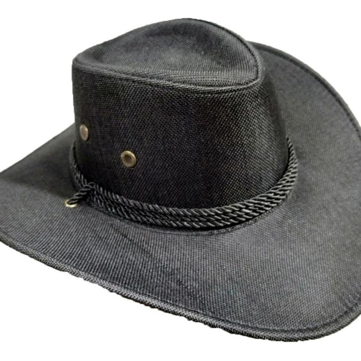 VELBROS - Sombrero Vaquero Texano Llanero Norteño Hombre Mujer Sol - Negro