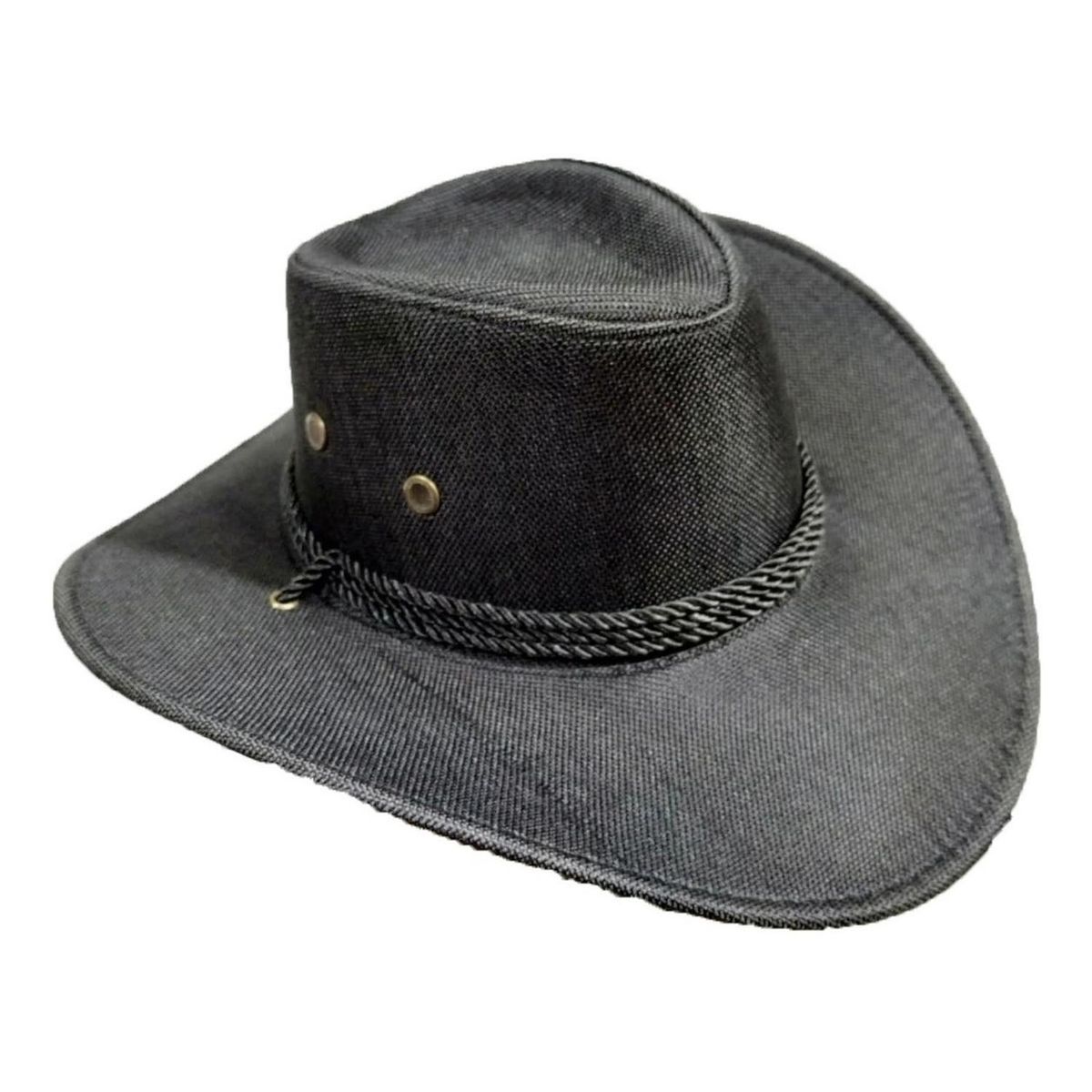 VELBROS - Sombrero Vaquero Texano Llanero Norteño Hombre Mujer Sol - Negro