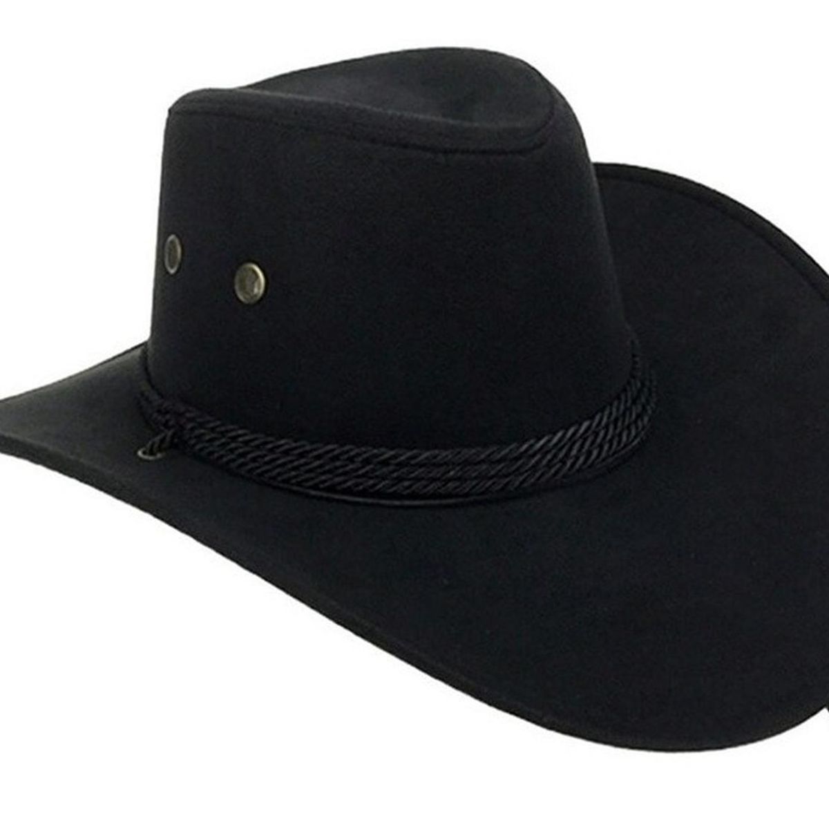 VELBROS - Sombrero Vaquero Texano Llanero Norteño Hombre Mujer Sol - Negro
