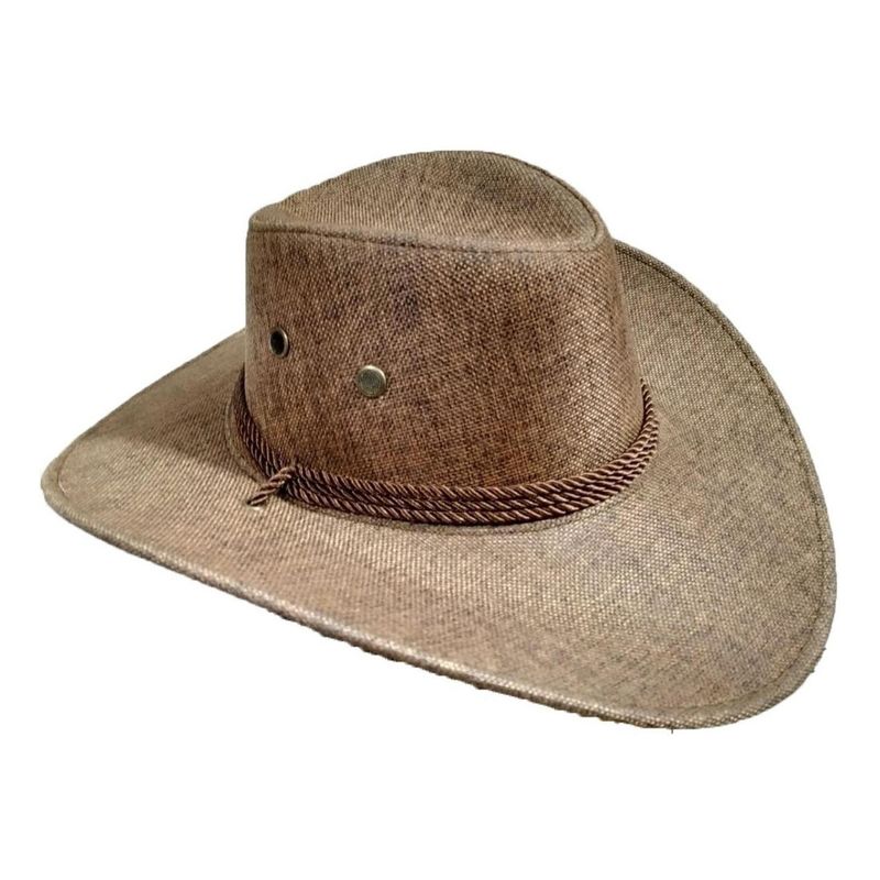 VELBROS - Sombrero Vaquero Texano Llanero Norteño Hombre Mujer Sol - Cafe