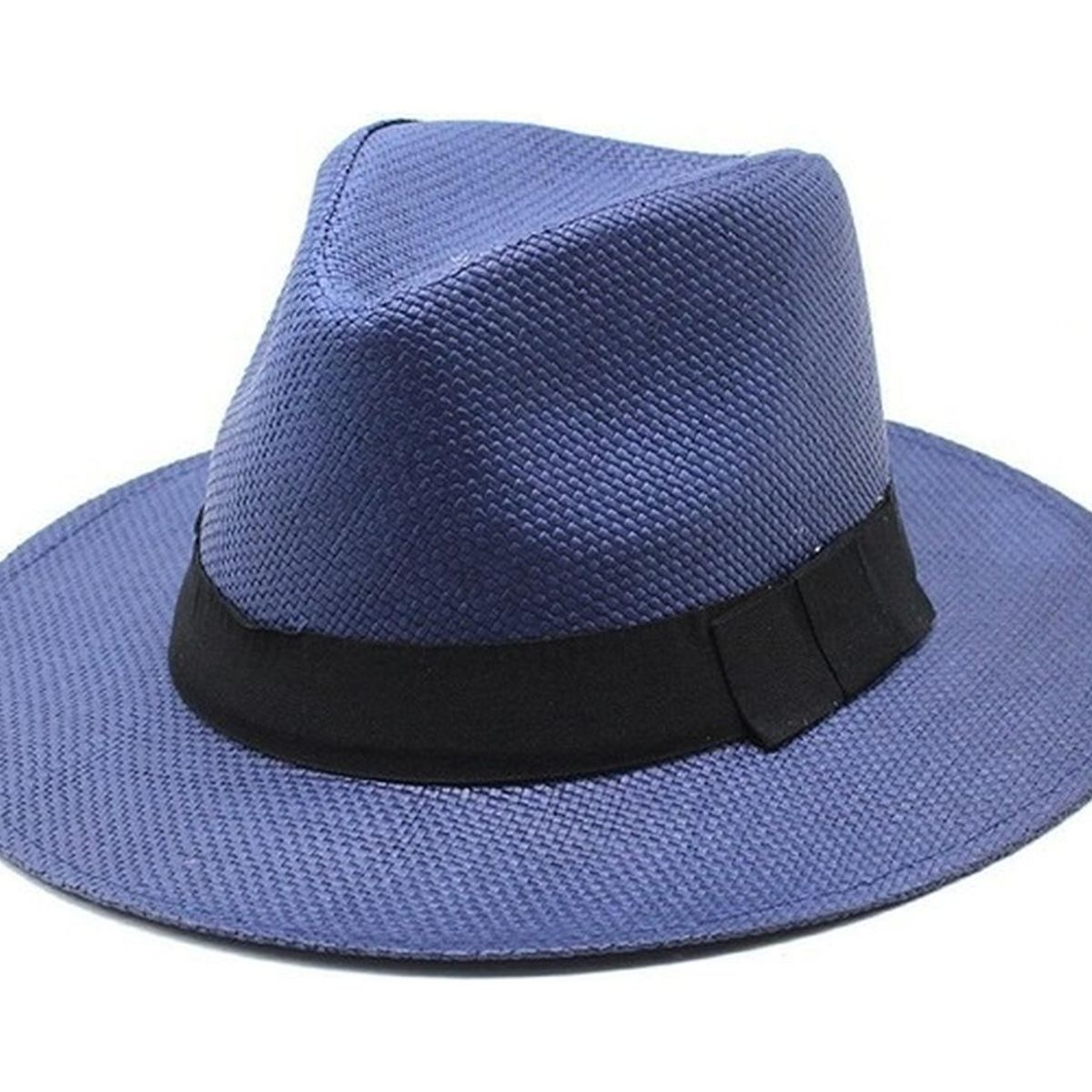 VELBROS - Sombrero Fedora Hombre Mujer Playa Gorro Gardel Sol Elegante - Azul
