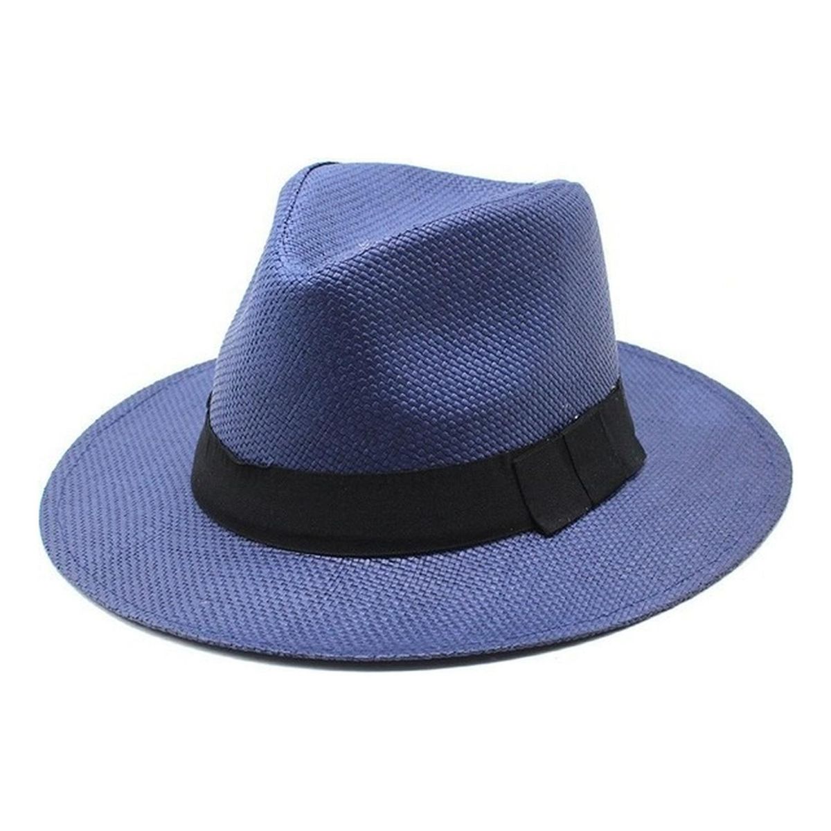 VELBROS - Sombrero Fedora Hombre Mujer Playa Gorro Gardel Sol Elegante - Azul