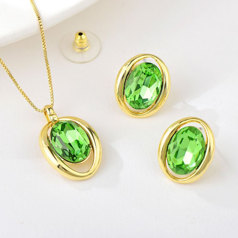 VERAMOREST - Set Aretes y Collar Veramorest- Verde Esmeralda