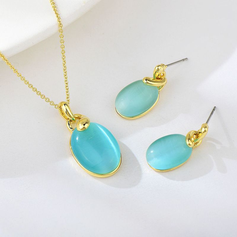 VERAMOREST - Set Aretes y Collar Veramorest- Azul Celeste