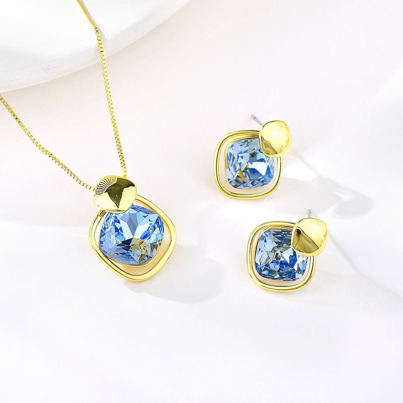 VERAMOREST - Set Aretes y Collar Veramorest- Cielo Azul