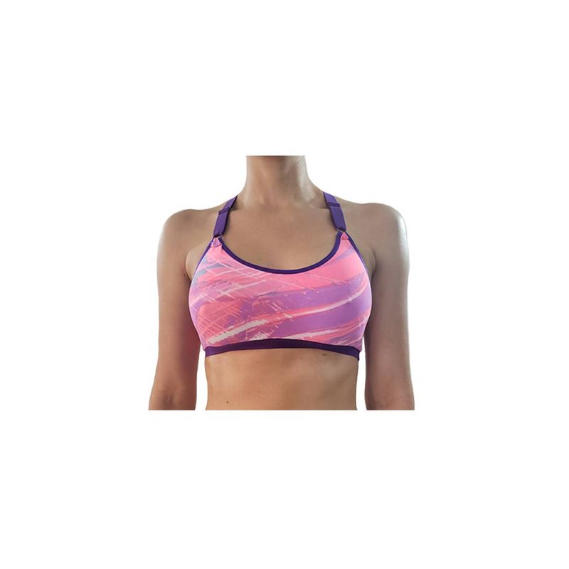 TYKHE - Top Deportivo Estampado Sujeción Media Tykhe Ava Morado Violeta