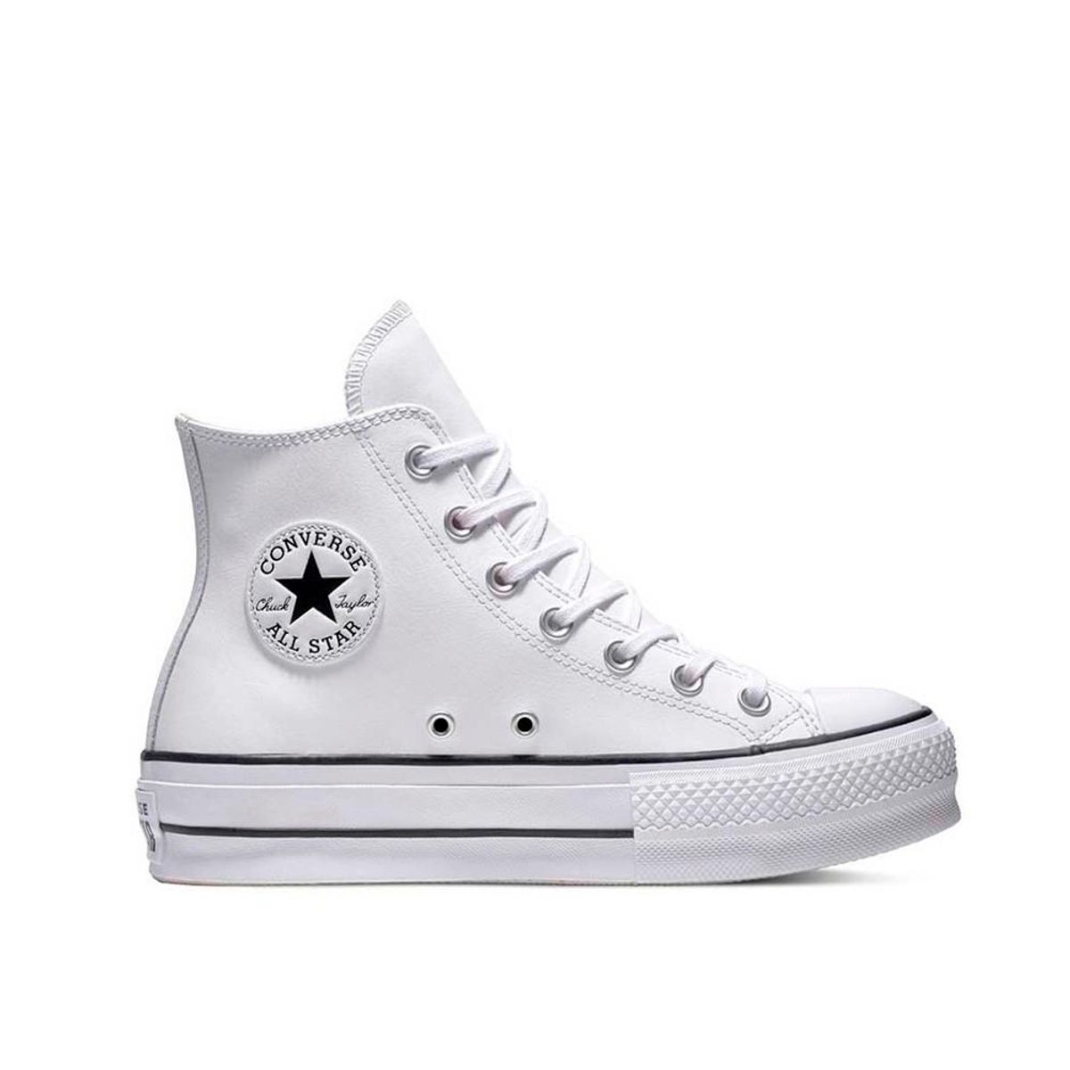 CONVERSE - Tenis Converse Botas Cuero Ctas Lift Para Mujer-Blanco