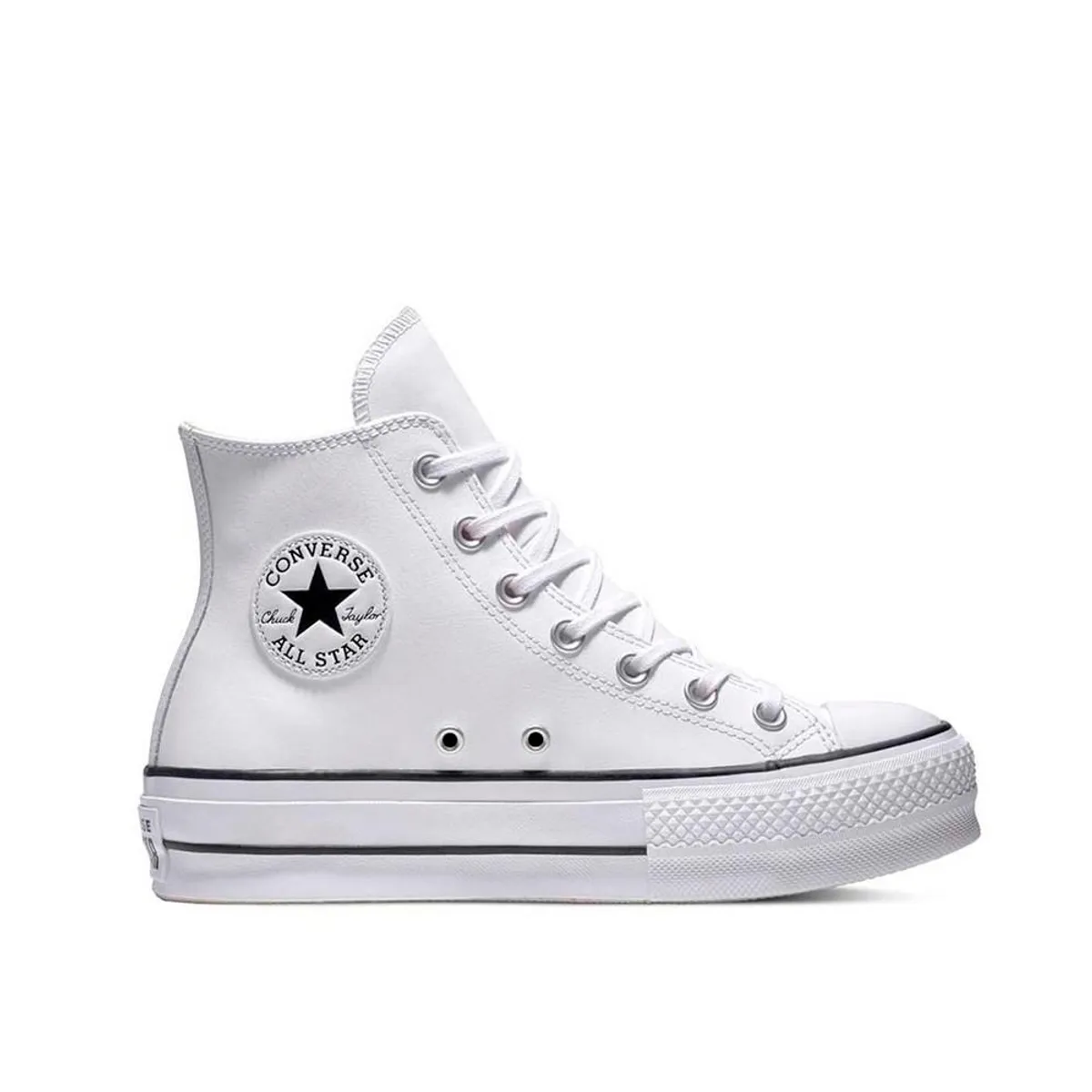 CONVERSE - Tenis Converse Botas Cuero Ctas Lift Para Mujer-Blanco