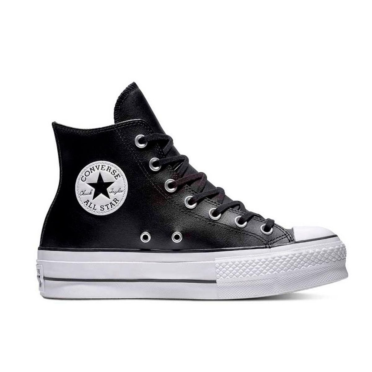 CONVERSE - Tenis Converse Botas Cuero Ctas Lift Para Mujer-Negro