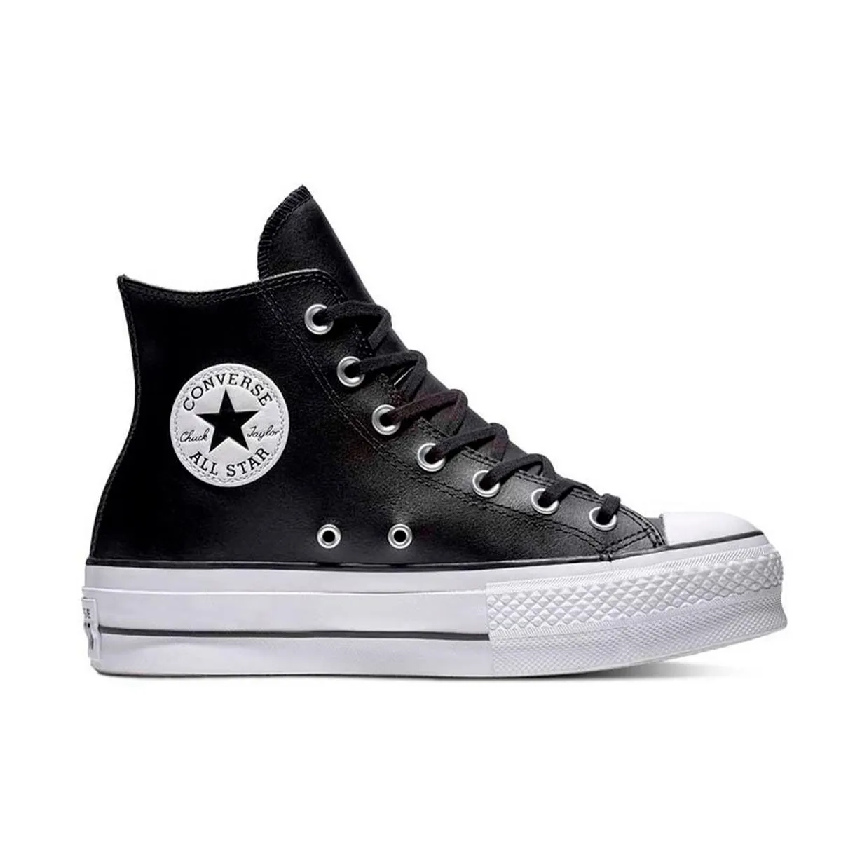 CONVERSE - Tenis Converse Botas Cuero Ctas Lift Para Mujer-Negro