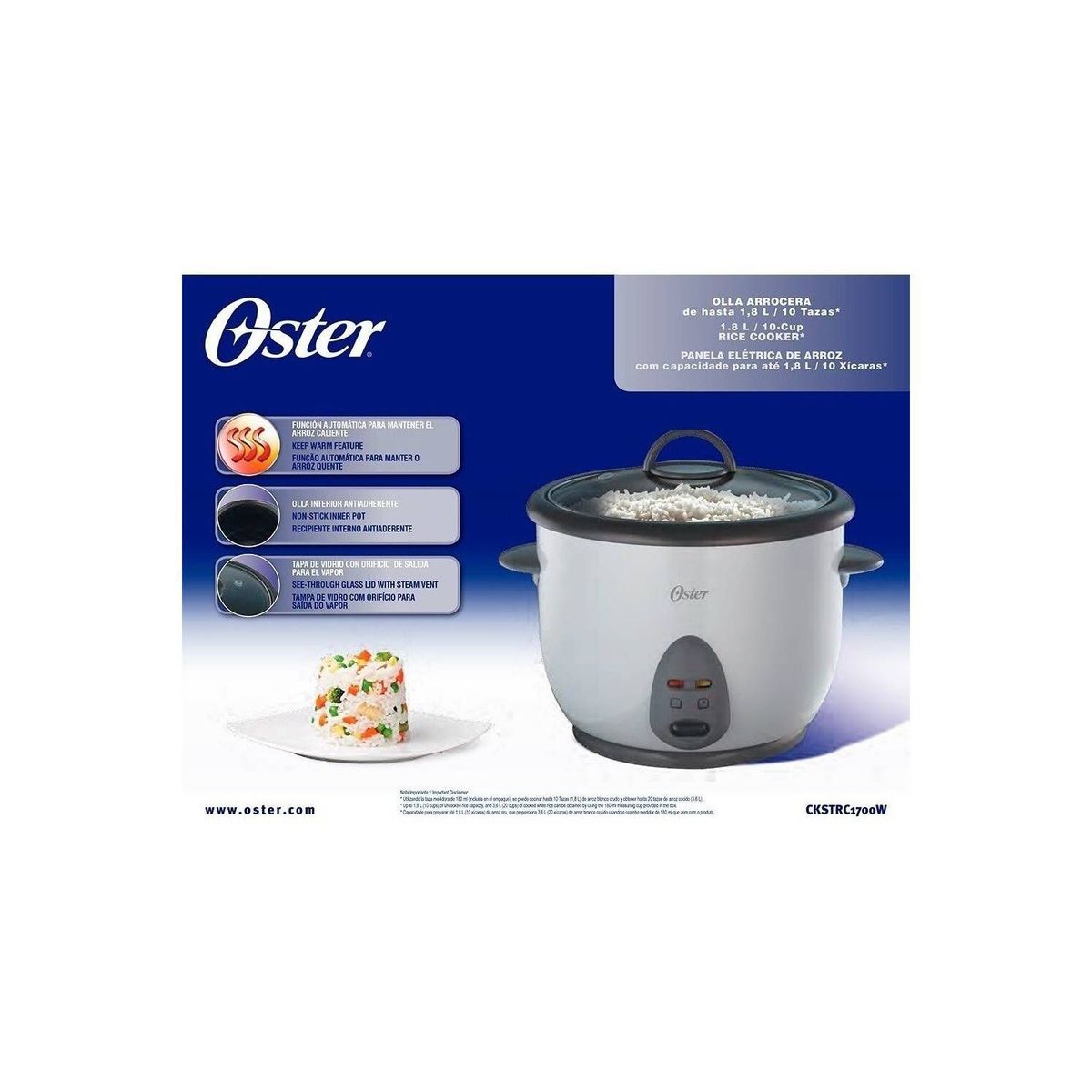 OSTER - OLLA ARROCERA OSTECKSTRC1700W