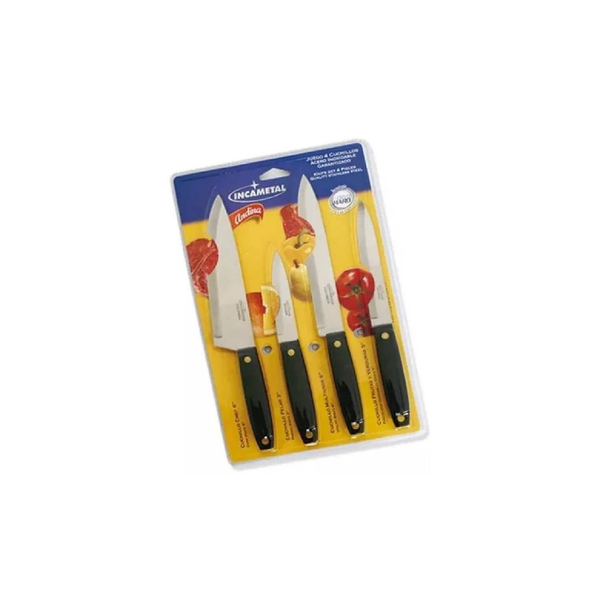 INCAMETAL - Juego de cuchillos 4PZAS L20085