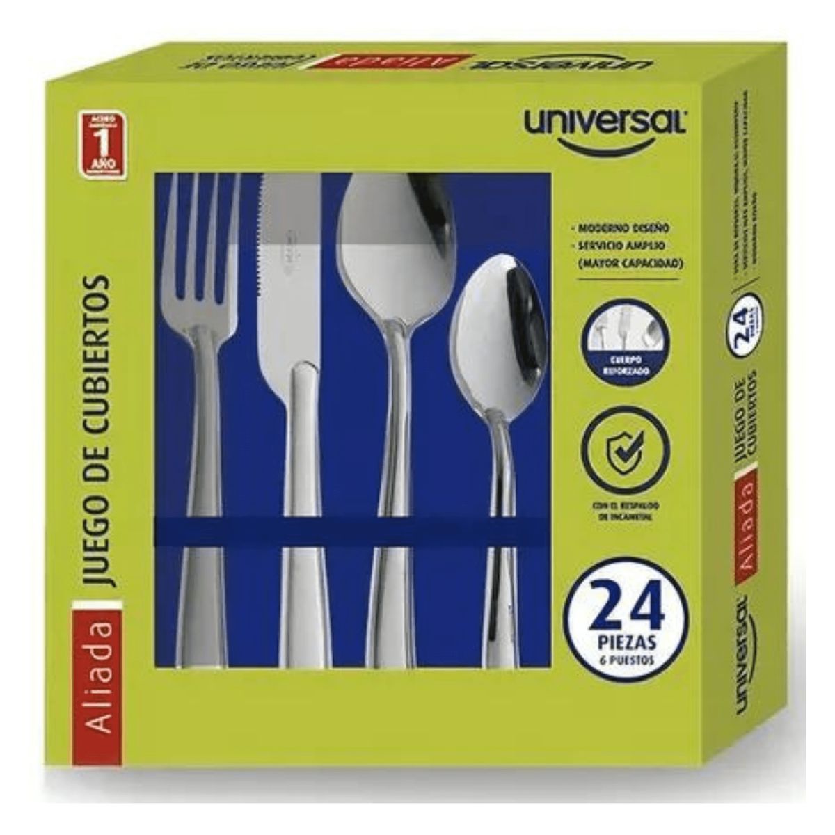 UNIVERSAL - Juego Cubiertos 16 Piezas  4 Puestos  Incametal Quirama