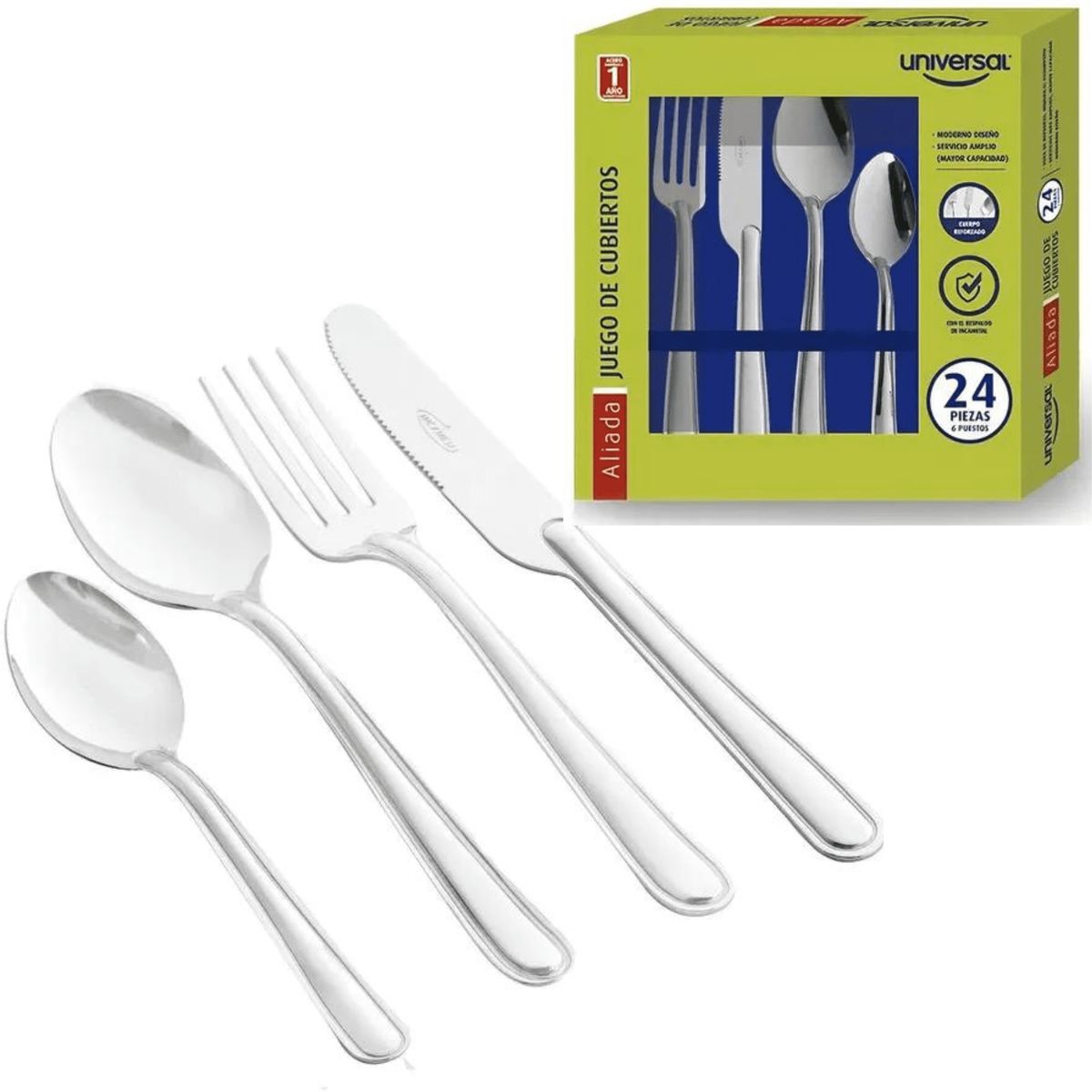 UNIVERSAL - Juego Cubiertos 16 Piezas  4 Puestos  Incametal Quirama