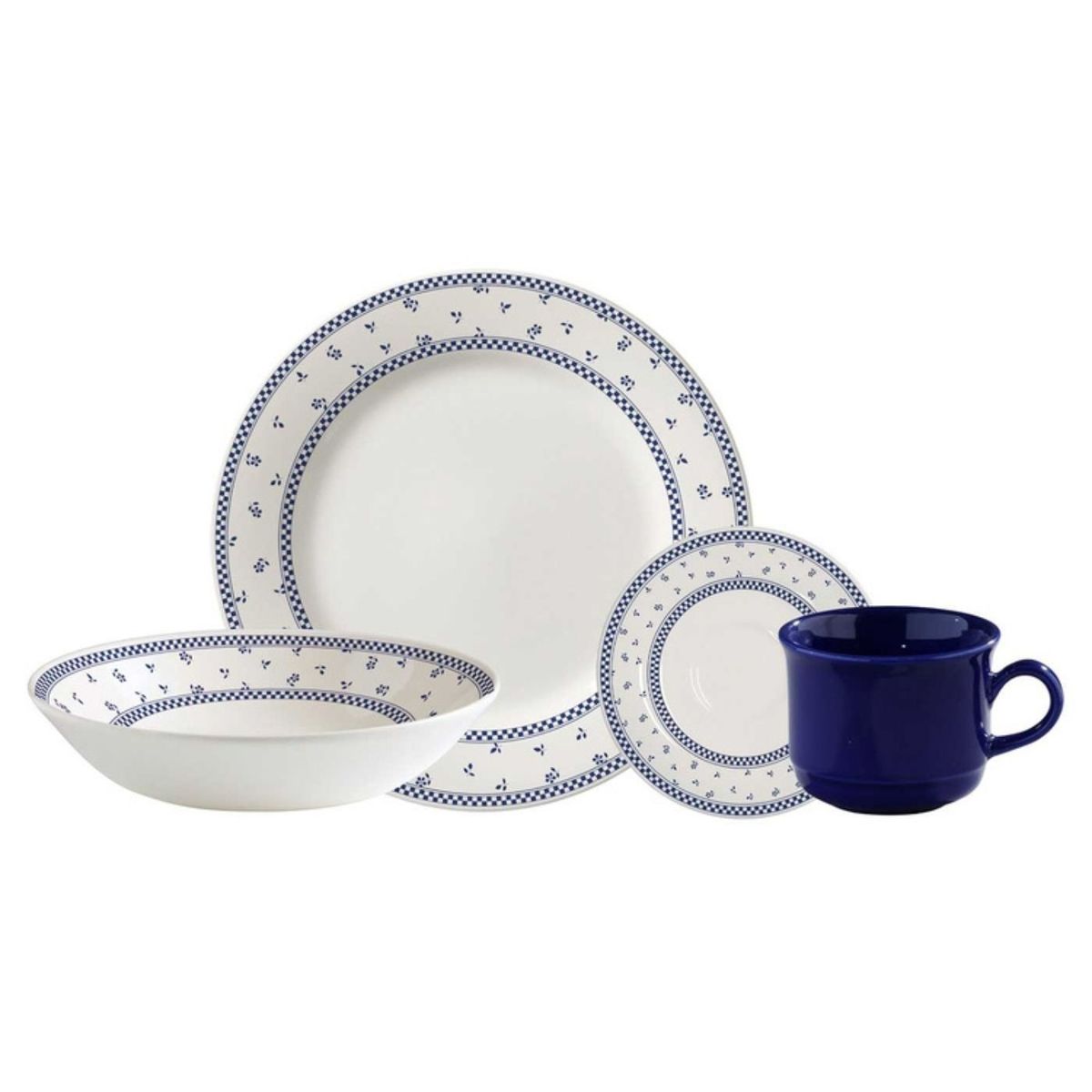 CORONA - Vajilla Domino Corona 4 Puestos 16 Piezas